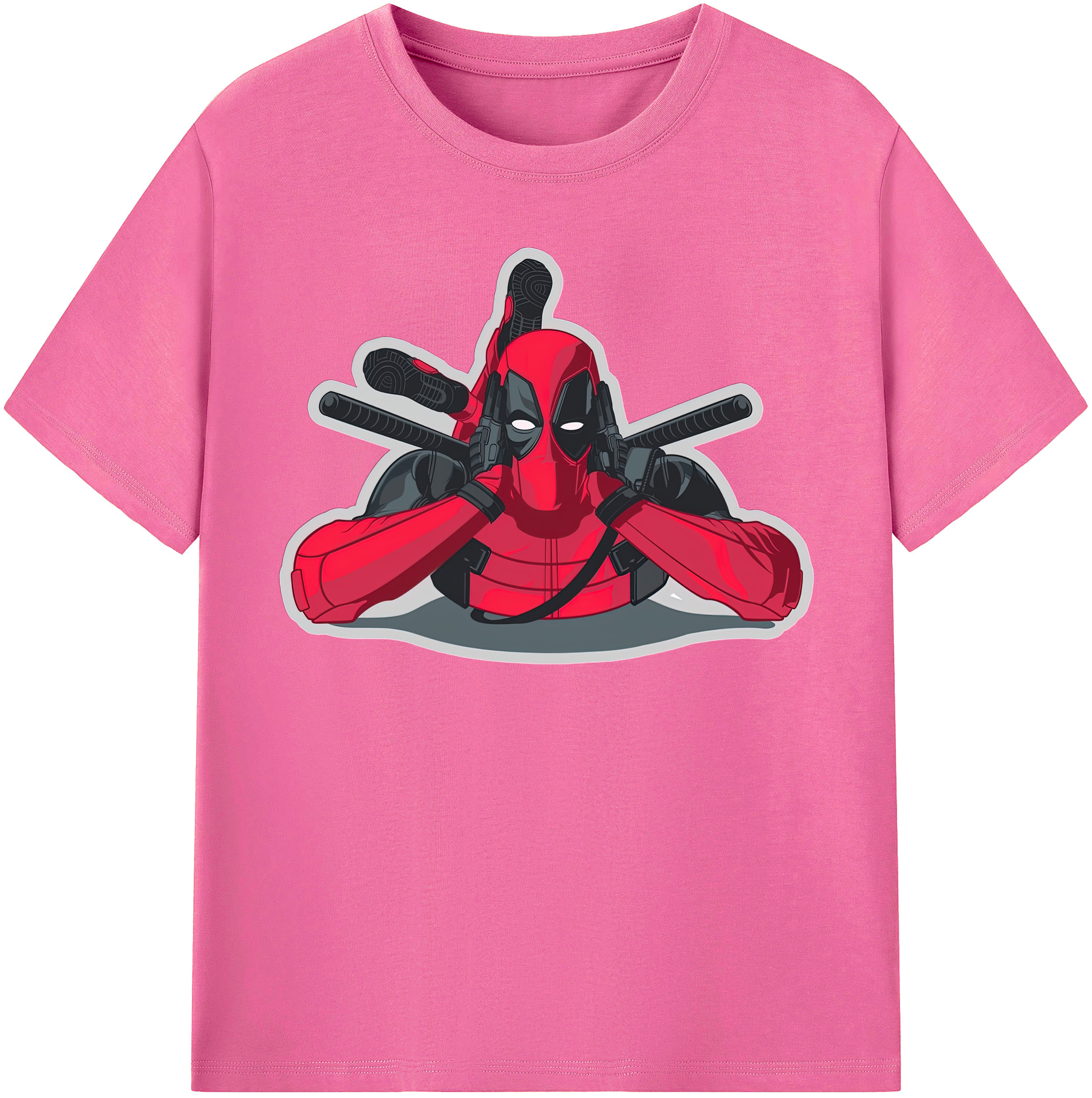 （画像用） Deadpool デッドプール レディースカジュアルプリントTシャツ（綿100％）